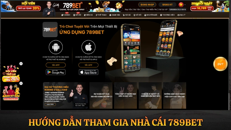 789BET hướng dẫn đăng ký tài khoản và thao tác nạp rút tiền